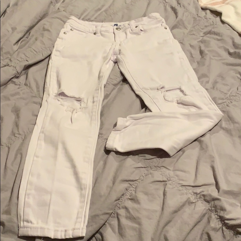 7 for all mankind white skinny jeans Size 12 girls